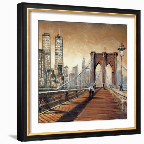 Manhattan Sunset II-Matthew Daniels-Framed Art Print