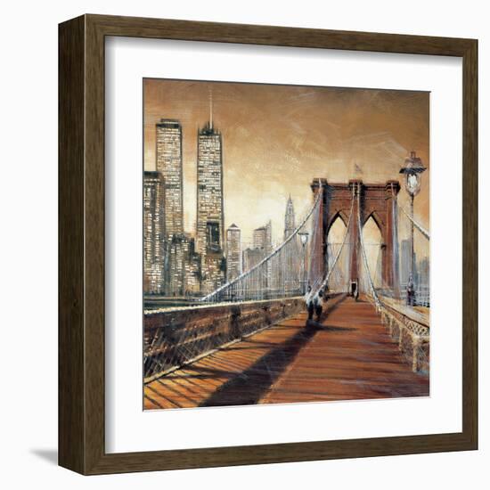 Manhattan Sunset II-Matthew Daniels-Framed Art Print