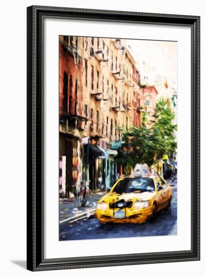 Manhattan Taxi - In the Style of Oil Painting-Philippe Hugonnard-Framed Giclee Print