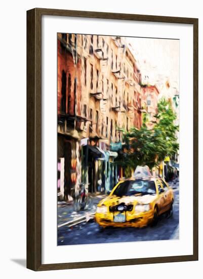 Manhattan Taxi - In the Style of Oil Painting-Philippe Hugonnard-Framed Giclee Print