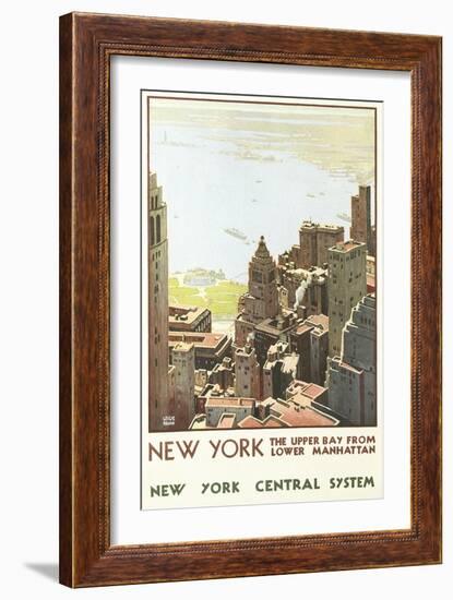 Manhattan Travel Poster-null-Framed Art Print