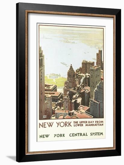 Manhattan Travel Poster-null-Framed Art Print