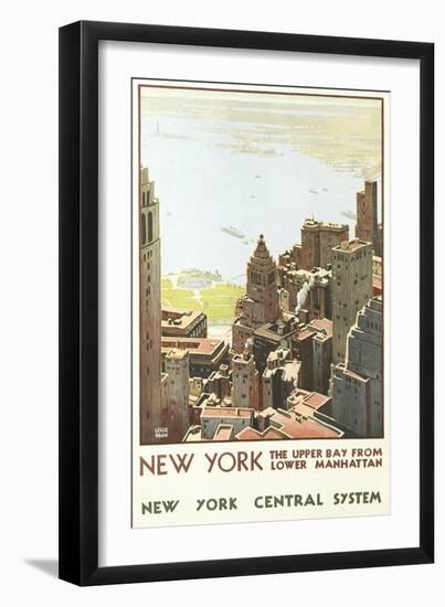 Manhattan Travel Poster-null-Framed Art Print