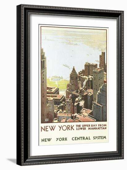 Manhattan Travel Poster-null-Framed Art Print