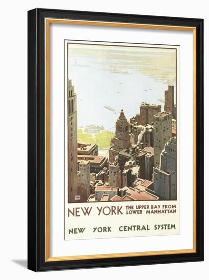 Manhattan Travel Poster-null-Framed Art Print