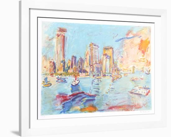 Manhattan-View from Governer's Island I-Wayne Ensrud-Framed Limited Edition