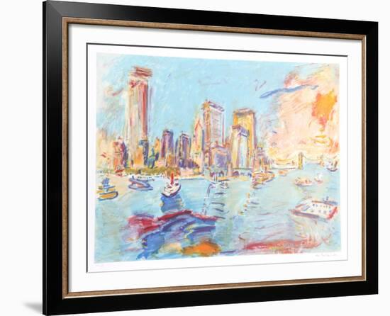 Manhattan-View from Governer's Island I-Wayne Ensrud-Framed Limited Edition