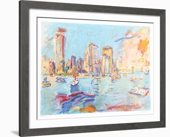 Manhattan-View from Governer's Island I-Wayne Ensrud-Framed Limited Edition