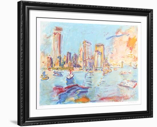 Manhattan-View from Governer's Island I-Wayne Ensrud-Framed Limited Edition