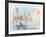 Manhattan-View from Governer's Island I-Wayne Ensrud-Framed Limited Edition