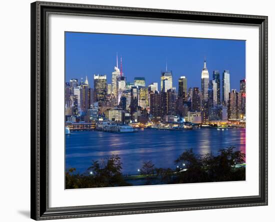 Manhattan, View of Midtown Manhattan across the Hudson River, New York, USA-Gavin Hellier-Framed Photographic Print