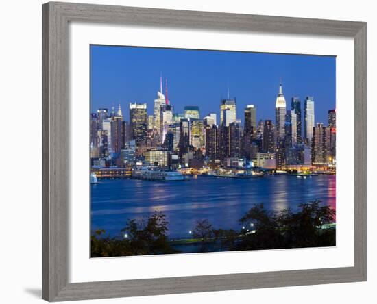 Manhattan, View of Midtown Manhattan across the Hudson River, New York, USA-Gavin Hellier-Framed Photographic Print