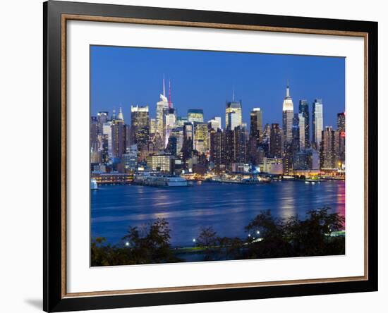 Manhattan, View of Midtown Manhattan across the Hudson River, New York, USA-Gavin Hellier-Framed Photographic Print