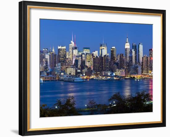 Manhattan, View of Midtown Manhattan across the Hudson River, New York, USA-Gavin Hellier-Framed Photographic Print