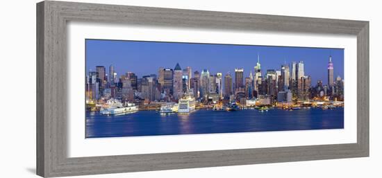 Manhattan, View of Midtown Manhattan across the Hudson River, New York, USA-Gavin Hellier-Framed Photographic Print