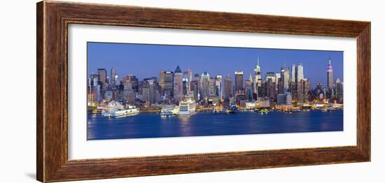 Manhattan, View of Midtown Manhattan across the Hudson River, New York, USA-Gavin Hellier-Framed Photographic Print