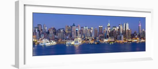 Manhattan, View of Midtown Manhattan across the Hudson River, New York, USA-Gavin Hellier-Framed Photographic Print