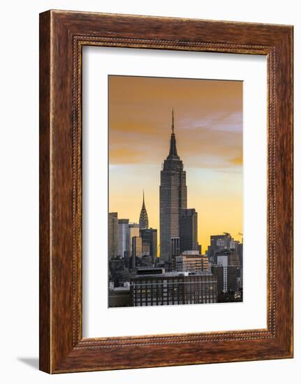 Manhattan, View of the Empire State Building and Midtown Manhattan across the Hudson River-Gavin Hellier-Framed Photographic Print