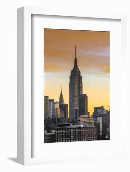 Manhattan, View of the Empire State Building and Midtown Manhattan across the Hudson River-Gavin Hellier-Framed Photographic Print