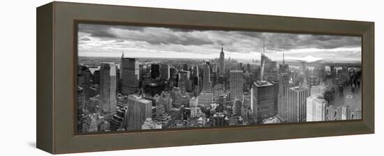 Manhattan View Towards Empire State Building at Sunset from Top of the Rock, at Rockefeller Plaza, -Gavin Hellier-Framed Premier Image Canvas