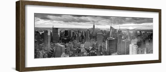 Manhattan View Towards Empire State Building at Sunset from Top of the Rock, at Rockefeller Plaza, -Gavin Hellier-Framed Photographic Print