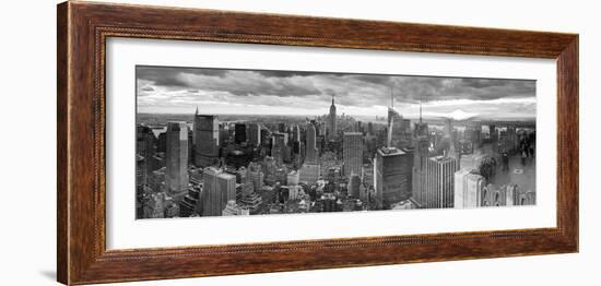 Manhattan View Towards Empire State Building at Sunset from Top of the Rock, at Rockefeller Plaza, -Gavin Hellier-Framed Photographic Print