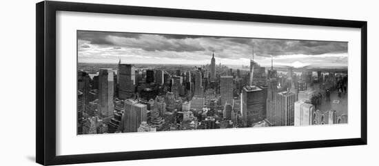 Manhattan View Towards Empire State Building at Sunset from Top of the Rock, at Rockefeller Plaza, -Gavin Hellier-Framed Photographic Print