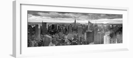 Manhattan View Towards Empire State Building at Sunset from Top of the Rock, at Rockefeller Plaza, -Gavin Hellier-Framed Photographic Print