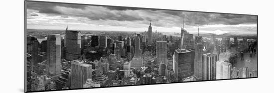 Manhattan View Towards Empire State Building at Sunset from Top of the Rock, at Rockefeller Plaza, -Gavin Hellier-Mounted Photographic Print