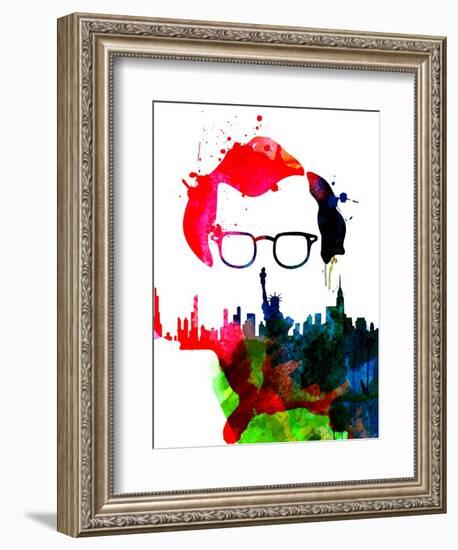 Manhattan Watercolor-Lora Feldman-Framed Art Print