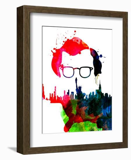 Manhattan Watercolor-Lora Feldman-Framed Art Print