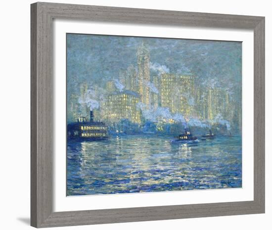 Manhattan-Jonas Lie-Framed Giclee Print