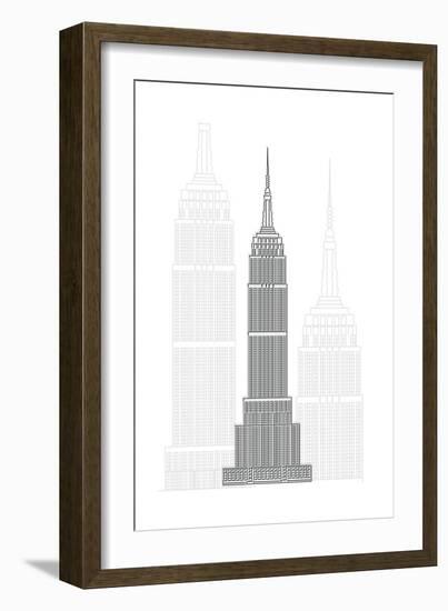 Manhattan-Cristian Mielu-Framed Art Print