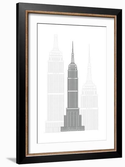 Manhattan-Cristian Mielu-Framed Art Print