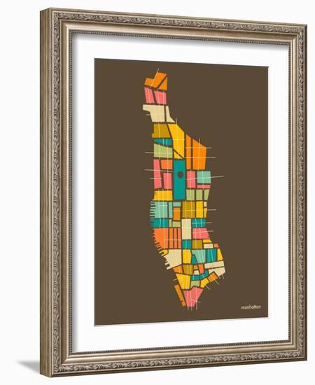 Manhattan-Jazzberry Blue-Framed Art Print