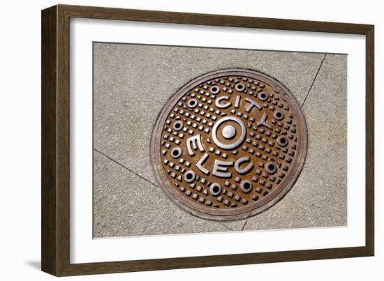 Manhole Cover In Chicago-Mark Williamson-Framed Photographic Print