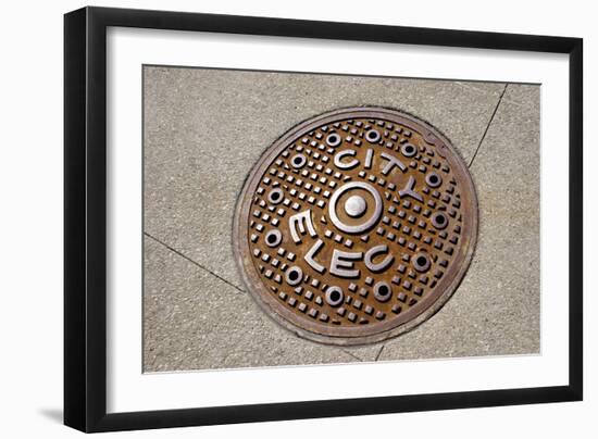 Manhole Cover In Chicago-Mark Williamson-Framed Photographic Print