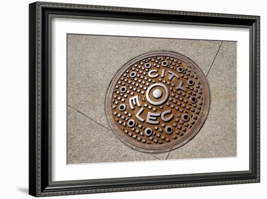 Manhole Cover In Chicago-Mark Williamson-Framed Photographic Print