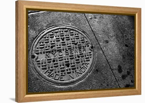 Manhole Cover NYC-null-Framed Stretched Canvas