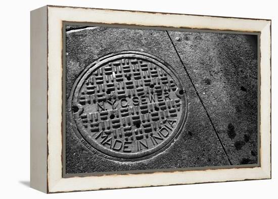 Manhole Cover NYC-null-Framed Stretched Canvas