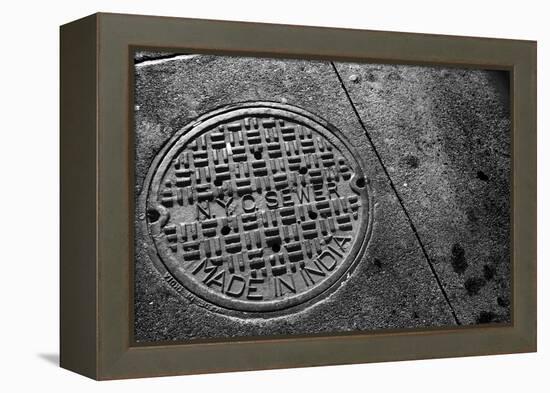 Manhole Cover NYC-null-Framed Stretched Canvas