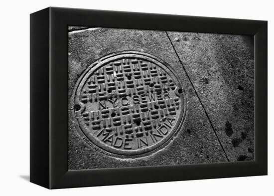 Manhole Cover NYC-null-Framed Stretched Canvas