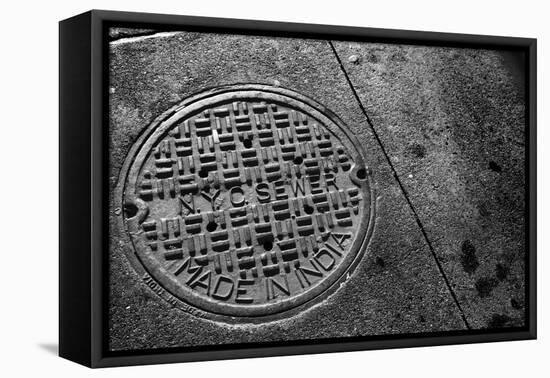 Manhole Cover NYC-null-Framed Stretched Canvas