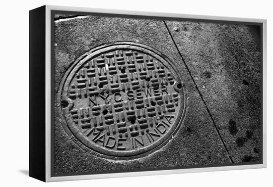 Manhole Cover NYC-null-Framed Stretched Canvas