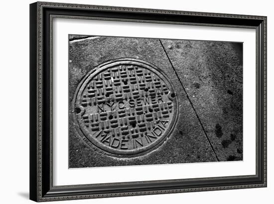 Manhole Cover NYC-null-Framed Photo