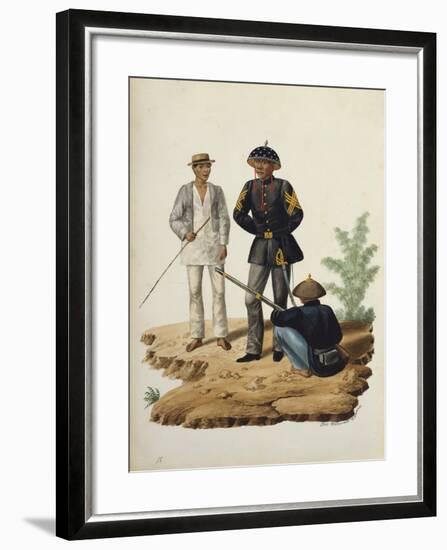 Manila and it's Environs: Officers of the Civil Guard-Jose Honorato Lozano-Framed Giclee Print