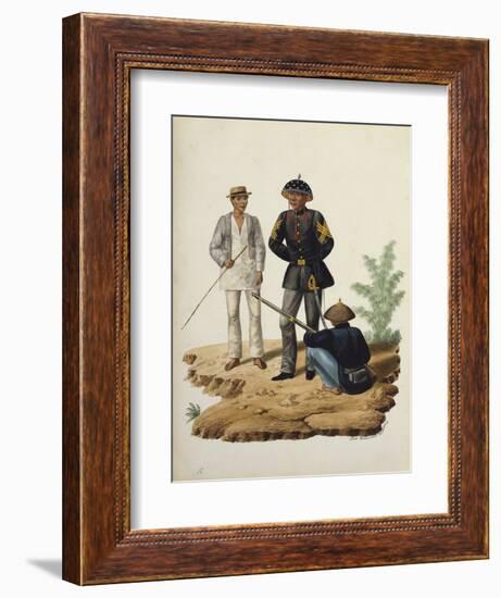 Manila and it's Environs: Officers of the Civil Guard-Jose Honorato Lozano-Framed Giclee Print