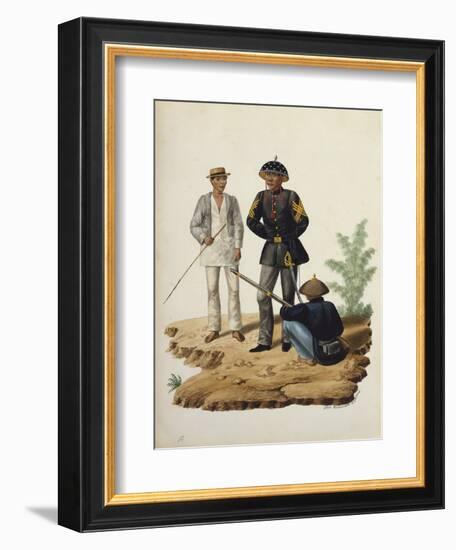 Manila and it's Environs: Officers of the Civil Guard-Jose Honorato Lozano-Framed Giclee Print