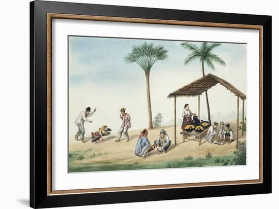 Manila and Its Environs: A Foodstall on a Street-Jose Honorato Lozano-Framed Giclee Print