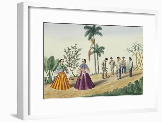 Manila and Its Environs: Filipinos Playing Football-Jose Honorato Lozano-Framed Giclee Print